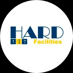 Logotipo HARD Facilities com ícones de ferramentas