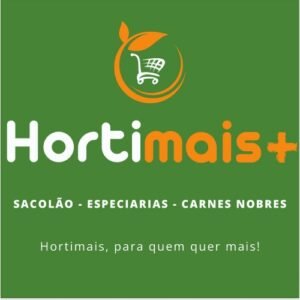 Logo Hortimais+ em fundo verde