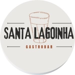 Logo Santa Lagoinha Gastrobar com copo estilizado