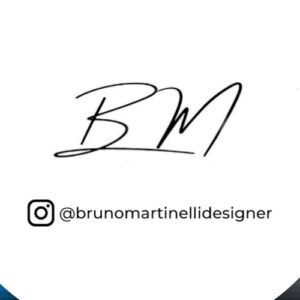 Logotipo BM com Instagram brunomartinellidesigner