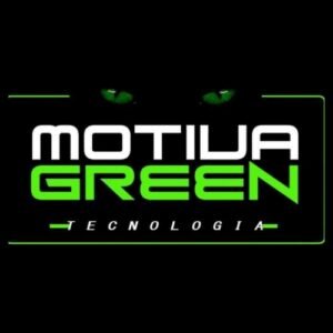 Logo Motiva Green Tecnologia com olhos verdes