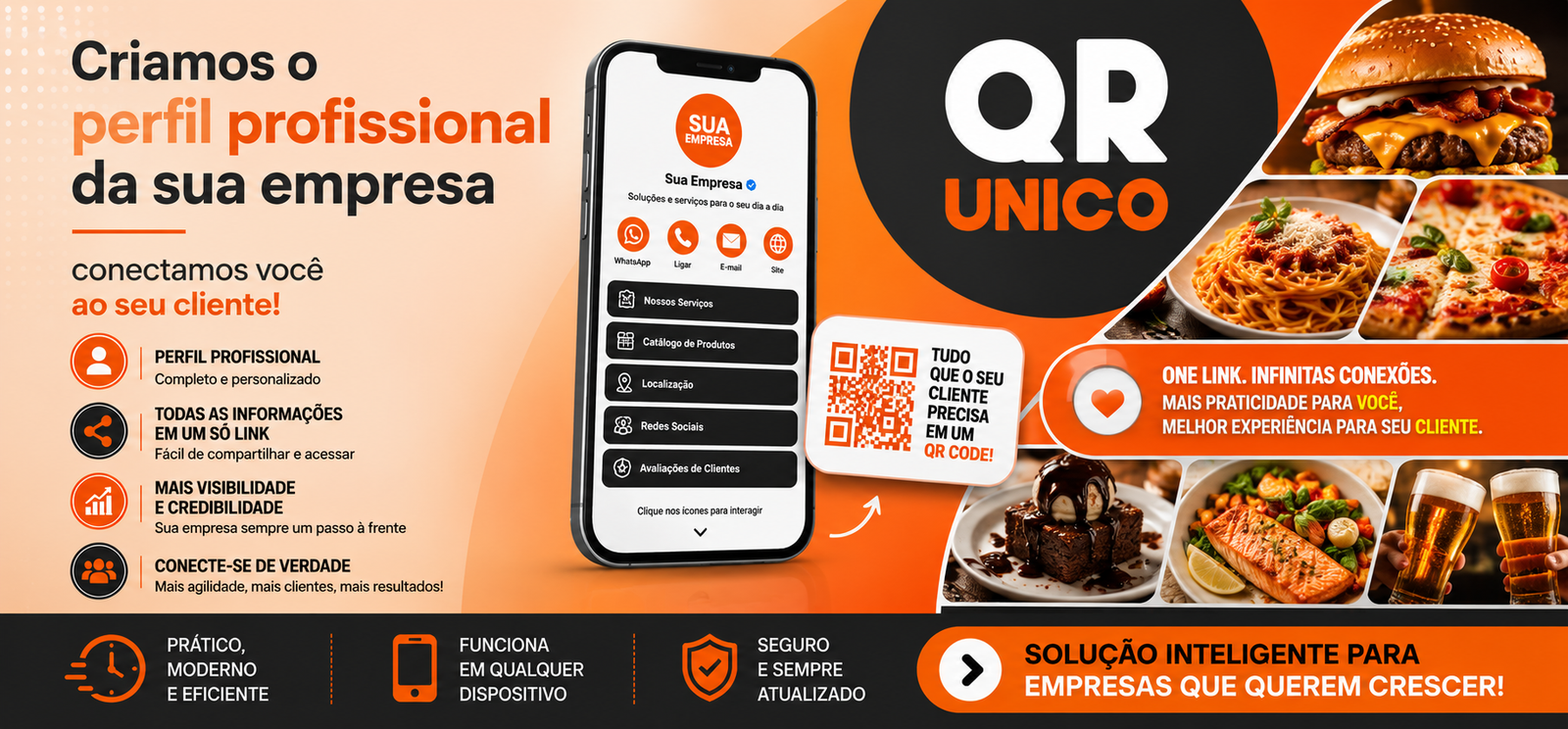 Frame 731 (1200) Banner promocional de perfil profissional com QR code